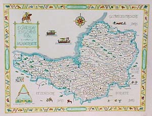 Map of Somerset County, Locale of Kellynch Hall